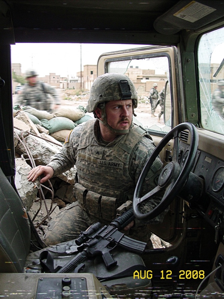 X. Stone, vehicle commander seat